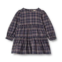 Wheat dress Fanny - Navy check